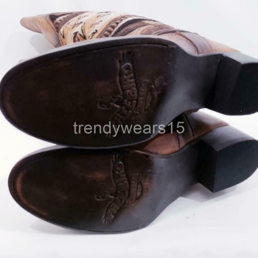 LAST PAIR! FREEBIRD BY STEVEN SUN COGNAC BOOTS - Picture 8 of 8